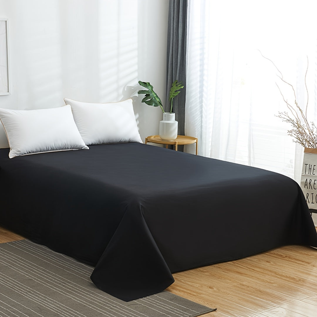 1pc Luxury 1500 Thread Count Flat Sheet - Soft, Wrinkle-Free, Polyester Top Sheet for Hotel-Style Comfort, Machine Washable, Hotel Quality Bedding | Elegant Bedding | Smooth Texture