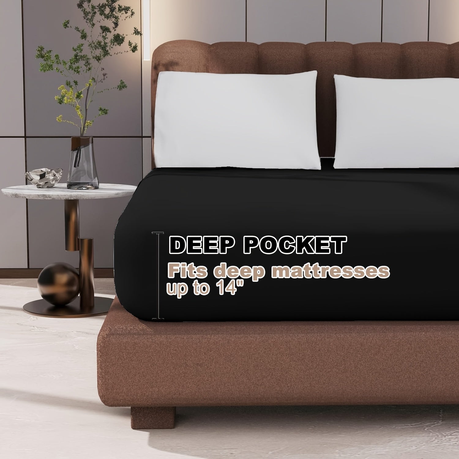 A Soft Fitted Sheet, Solid Color, Hotel-Grade Deep Pocket Design, Machine Washable, Suitable for Bedrooms Or Guest Rooms, Perfect Bedding for All Four Seasons.