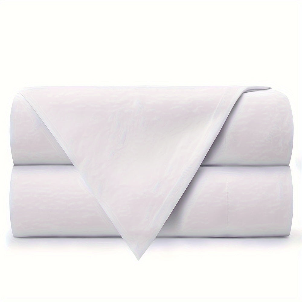 1pc Luxury 1500 Thread Count Flat Sheet - Soft, Wrinkle-Free, Polyester Top Sheet for Hotel-Style Comfort, Machine Washable, Hotel Quality Bedding | Elegant Bedding | Smooth Texture